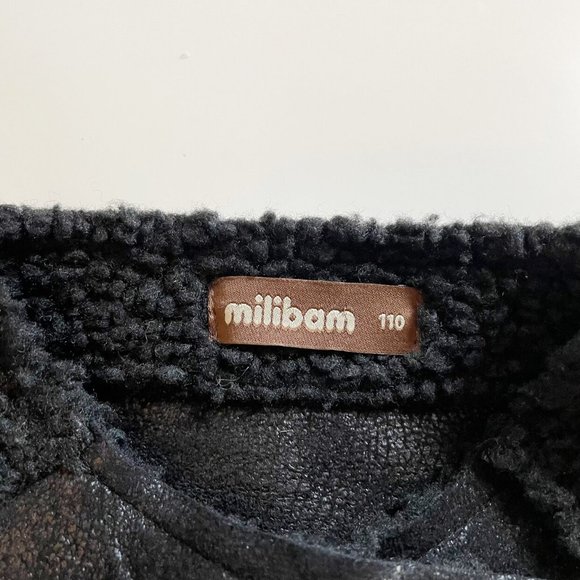 Milibam Black Sherpa Jacket | Size 110/3 - Picture 7 of 7